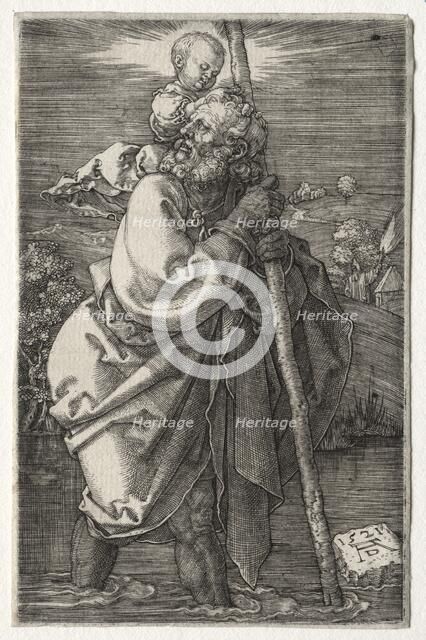 St. Christopher, Facing to the Left, 1521. Creator: Albrecht Dürer (German, 1471-1528).