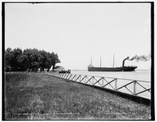 St. Clair River at Star Isl'd. House, St. Clair Flats, between 1890 and 1901. Creator: Unknown
