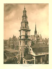 St Clement Danes, The Steeple mid-late 19th century. Creator: Unknown