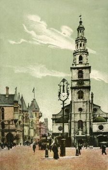 St Clement Danes, Strand, London, c1910. Creator: Unknown