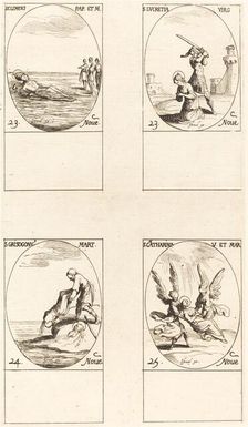 St. Clement; St. Lucretia; St. Chrysogonus; St. Catharine. Creator: Jacques Callot