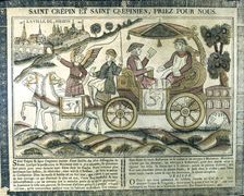 St Crispin and St Crispinian, Christian martyrs, 19th century. Artist: Anon