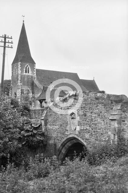 St Cuthbert's Church and bridge over Birdforth Beck, Church Lane, Sessay, North Yorkshire, 1969. Artist: Gordon Barnes.