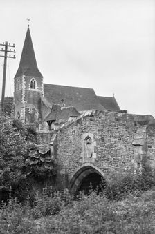 St Cuthbert's Church and bridge over Birdforth Beck, Church Lane, Sessay, North Yorkshire, 1969. Artist: Gordon Barnes