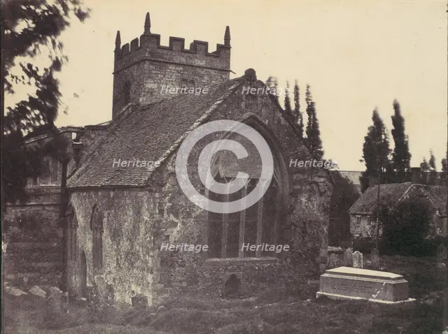 St. Cyriac Church at Lacock Abbey, 1850s. Creator: Unknown.