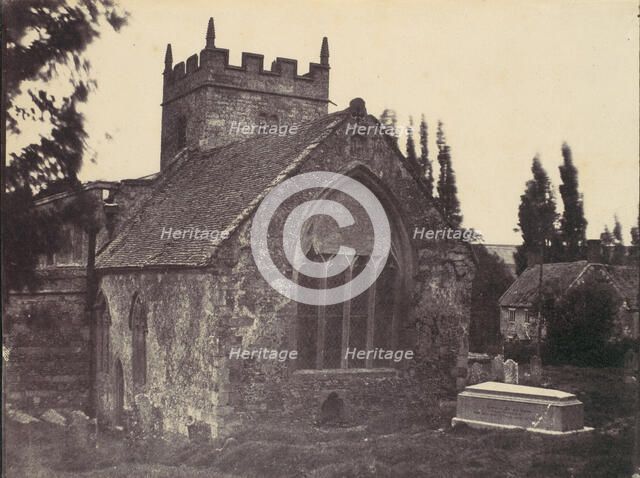 St. Cyriac Church at Lacock Abbey, 1850s. Creator: Unknown.