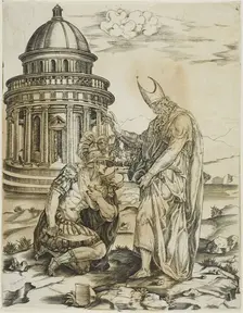 St. Ambrose and the Emperor Theodosius, n.d. Creator: Master IRs