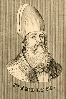 St. Ambrose (c340-397), 1830. Creator: Unknown