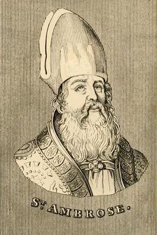 St. Ambrose (c340-397), 1830. Creator: Unknown