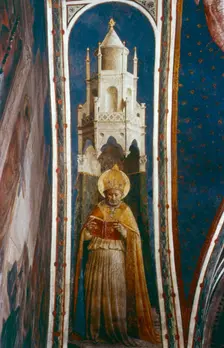 St Ambrose mid 15th century. Artist: Fra Angelico