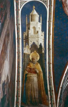 St Ambrose mid 15th century. Artist: Fra Angelico