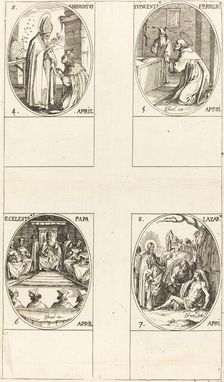 St. Ambrose; St. Vincent Ferrer; St. Celestin; St. Lazarus. Creator: Jacques Callot