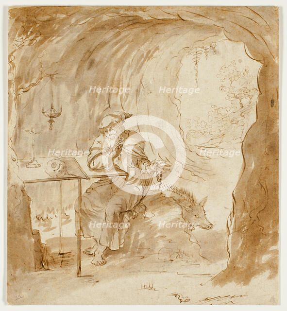 St. Anthony with the Boar, n.d. Creator: Unknown.