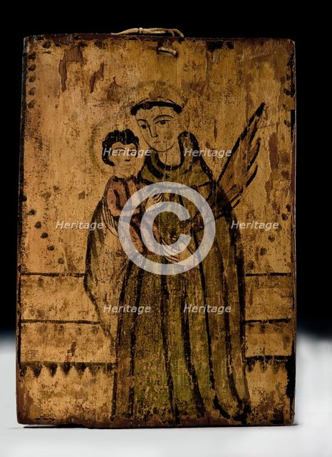 St. Anthony with the Christ Child, ca. 1825-1840. Creator: Arroyo Hondo Painter.