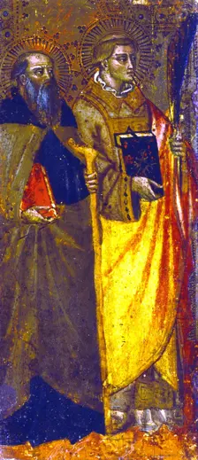 St Anthony Abbot and a Martyr c1355-c1390. Artist: Master of the Misericord