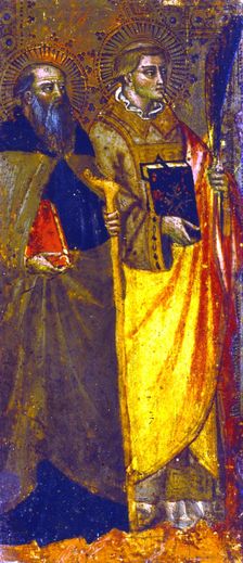 St Anthony Abbot and a Martyr c1355-c1390. Artist: Master of the Misericord