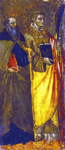 St Anthony Abbot and a Martyr c1355-c1390. Artist: Master of the Misericord