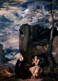 St Anthony and St Paul, the Hermit 1645. Artist: Diego Velasquez