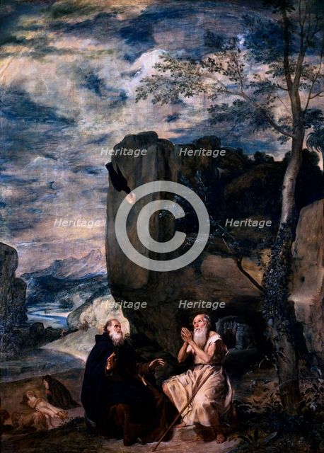 St Anthony and St Paul, the Hermit', 1645. Artist: Diego Velasquez
