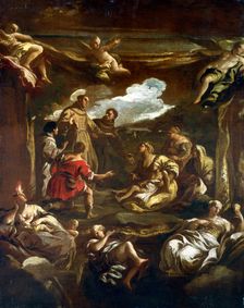 St Anthony of Padua healing a young man c1654-1705. Artist: Luca Giordano