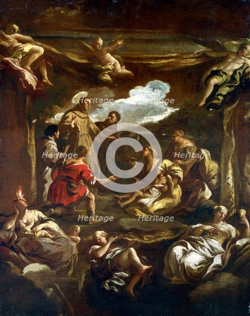 'St Anthony of Padua healing a young man', c1654-1705. Artist: Luca Giordano