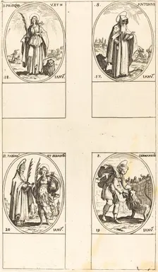 St. Anthony; St. Prisca; St. Germanicus; Sts. Fabian and Sebastian. Creator: Jacques Callot