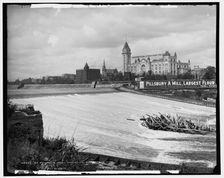 St. Anthony's Falls and mills, Minneapolis, Minn., c1905. Creator: Unknown