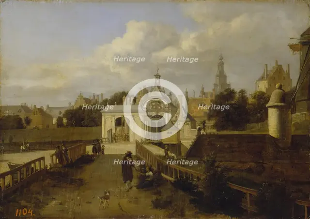 St Antony Gates in Amsterdam, 1660. Creators: Jan van der Heyden, Adriaen van de Velde.
