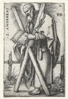St. Andrew, 1545-1546. Creator: Hans Sebald Beham (German, 1500-1550)