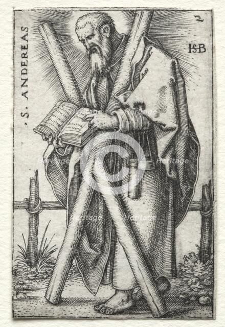St. Andrew, 1545-1546. Creator: Hans Sebald Beham (German, 1500-1550).