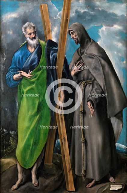 St. Andrew and St. Francis, c1595. Creator: El Greco.