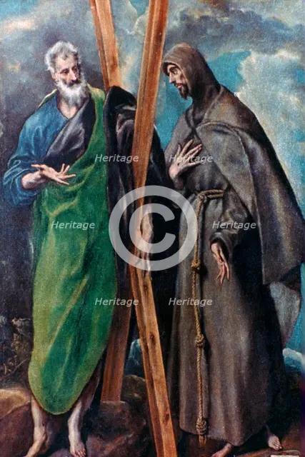 'St Andrew and St Francis', c1590-1595. Artist: El Greco