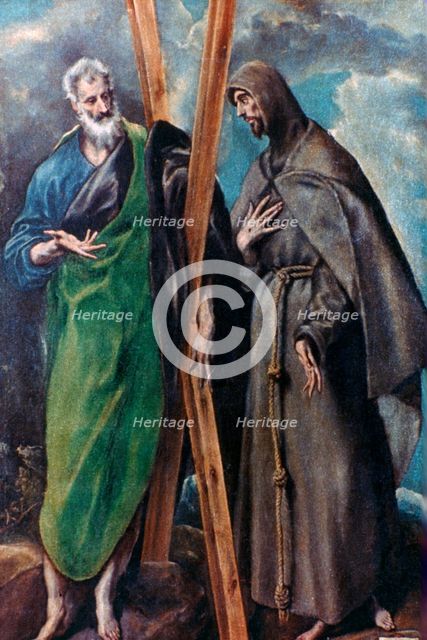 'St Andrew and St Francis', c1590-1595. Artist: El Greco