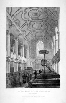 St Andrew by the Wardrobe, City of London, 1839. Artist: John Le Keux