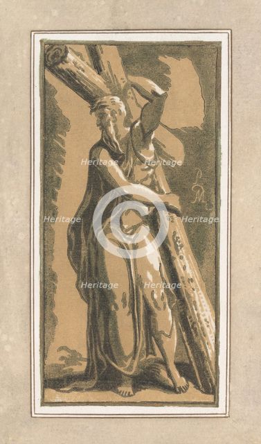 St. Andrew, Facing Forward, Head Turned to Left, before 1749. Creator: Anton Maria Zanetti.