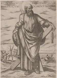 St. Andrew, from Christ, Mary and the Apostles ca. 1590-ca. 1610. Creator: Antonio Tempesta