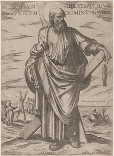 St. Andrew, from Christ, Mary and the Apostles ca. 1590-ca. 1610. Creator: Antonio Tempesta