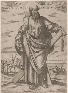 St. Andrew, from Christ, Mary and the Apostles ca. 1590-ca. 1610. Creator: Antonio Tempesta