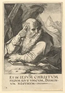 St. Andrew, from Christ, the Apostles and St. Paul with the Creed, ca. 1589. Creator: Hendrik Goltzius