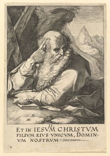 St. Andrew, from Christ, the Apostles and St. Paul with the Creed, ca. 1589. Creator: Hendrik Goltzius