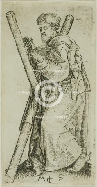 St. Andrew, from Apostles, n.d. Creator: Martin Schongauer.