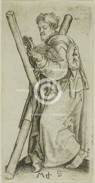St. Andrew, from Apostles, n.d. Creator: Martin Schongauer.