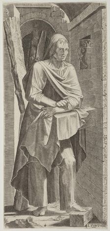 St Andrew. Plate 3. From: Christ and the Apostles, c.1545. Creator: Lambert Suavius