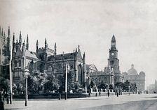 St. Andrew's Cathedral, Sydney Town Hall, and Market Buildings, c1900. Creator: Unknown