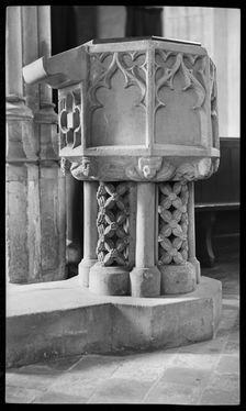 St Andrew's Church, Churchyard, Market Place, Castle Combe, Wiltshire, 1940-1949. Creator: Ethel Booty