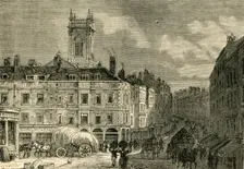 St. Andrew's Church, from Snow Hill, in 1850 (c1872). Creator: Unknown