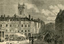 St. Andrew's Church, from Snow Hill, in 1850 (c1872). Creator: Unknown