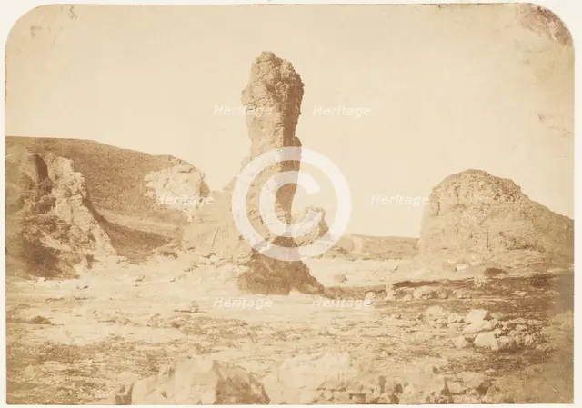 St. Andrews. The Spindle Rock, 1843-47. Creators: David Octavius Hill, Robert Adamson, Hill & Adamson.