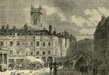 St. Andrew's Church, from Snow Hill, in 1850 (c1872). Creator: Unknown