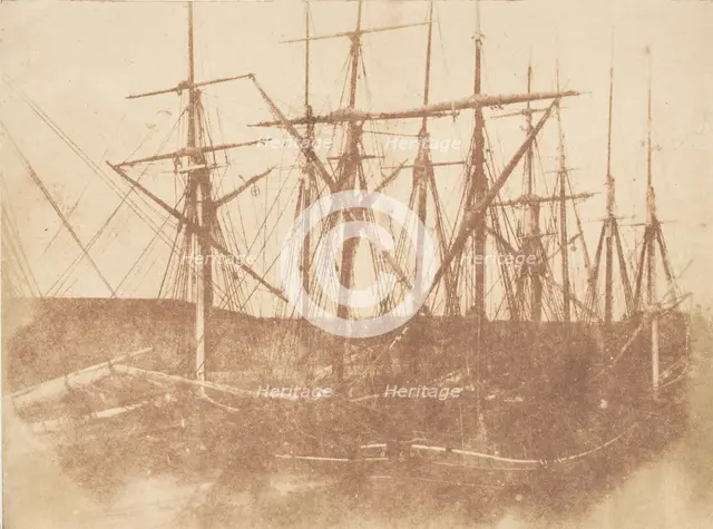 St. Andrews (?). Ships in the Harbor, 1843-47. Creators: David Octavius Hill, Robert Adamson, Hill & Adamson.